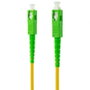Nanocable Cable de Fibra Óptica SC/APC a SC/APC Monomodo Simplex LSZH, 3m, Amarillo